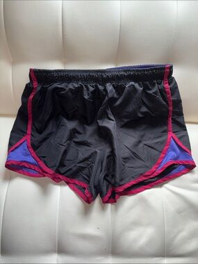 “Actra” Black Athletic Shorts w/Purple Lining & Key Pocket